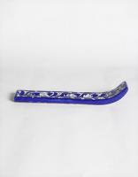 Jaipur Blue Pottery Handmade long incense Holder - Blue Base with white flower