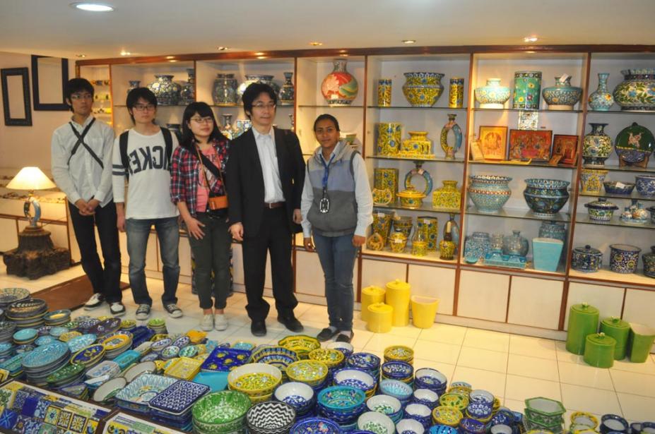 Delegates from Japan visit Neerja International to see Blue Pottery & Indian Traditional Art