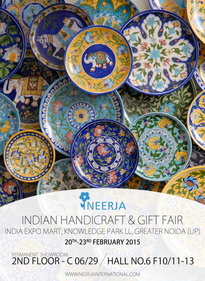 Neerja IHGF Spring Fair 2015 - 20th to 23th Feb - Neerja Jipur Blue Pottery