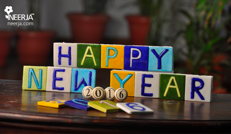 Happy New Year 2016 From NEERJA Jaipur Blue Pottery