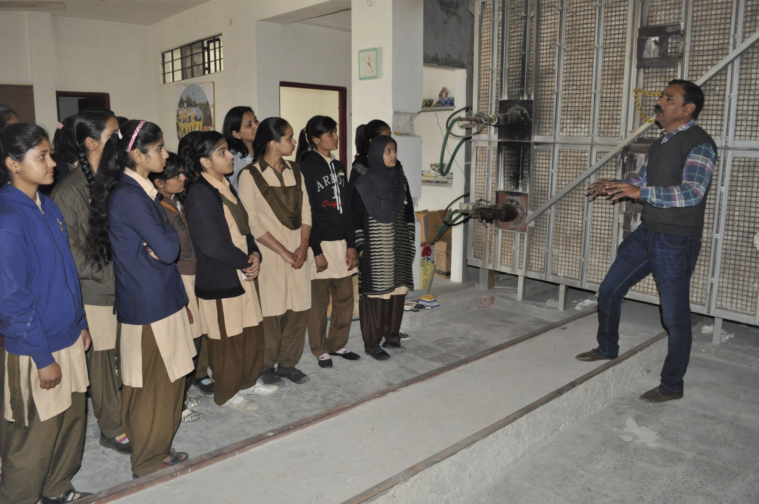 Students were shown the kiln
