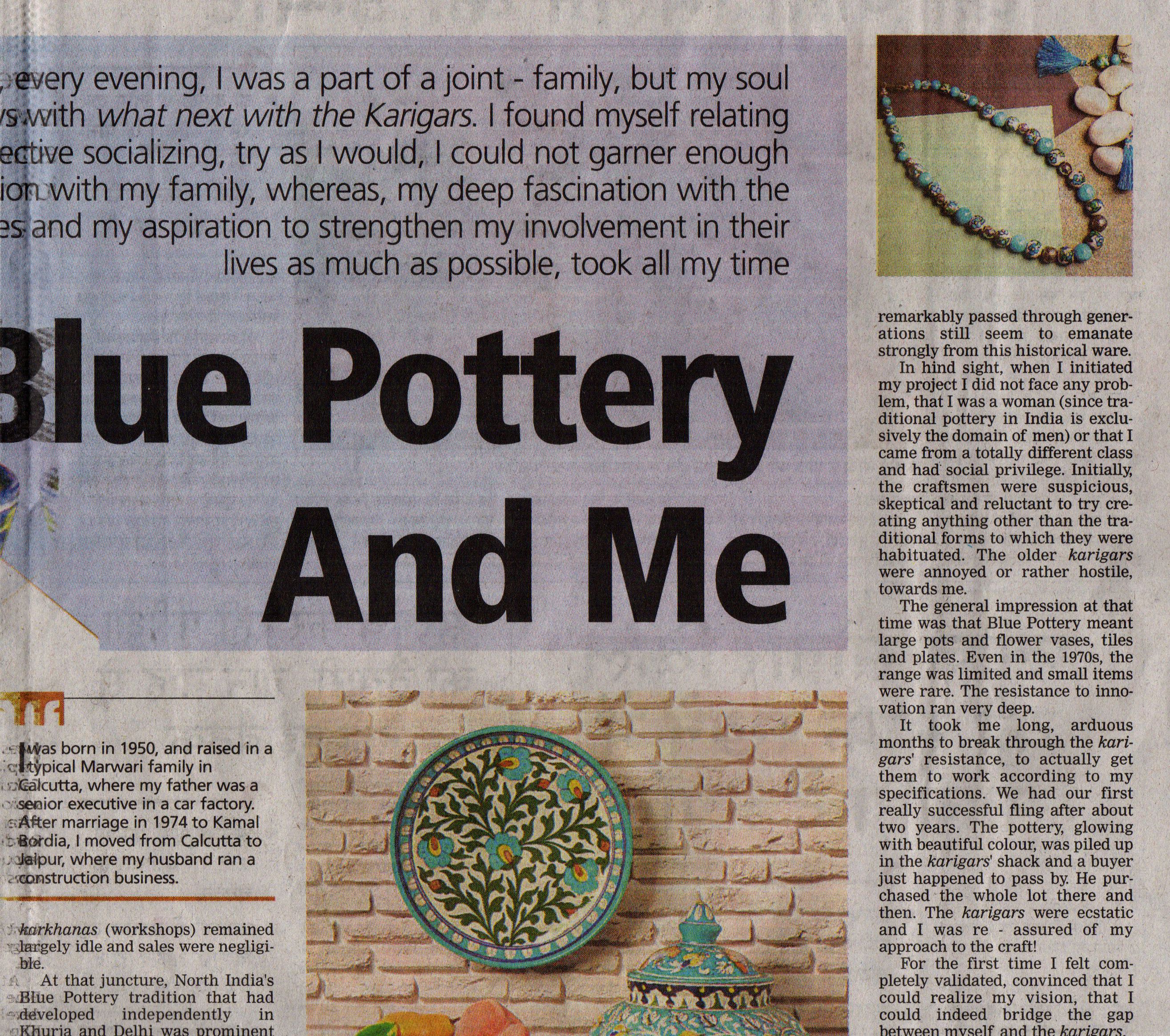 Leela Bordia- Blue Pottery And Me