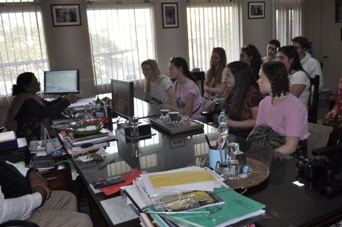 The group interacted with Ma’am Leela Bordia where she shared her entire journey on Blue pottery.