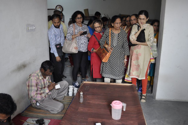 blue pottery from moulding