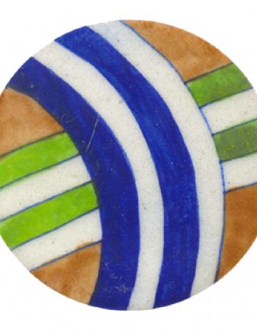 NIP - 022, Neerja Blue Pottery Coaster, Size (3.5X3.5)Inch
