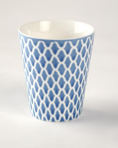 Microwave Safe coffee Mug - Blue and White