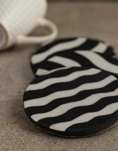 Neerja Black and White design coasters