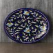 Jaipur Handmade Blue pottery traditional floral wall Plate  8 inches