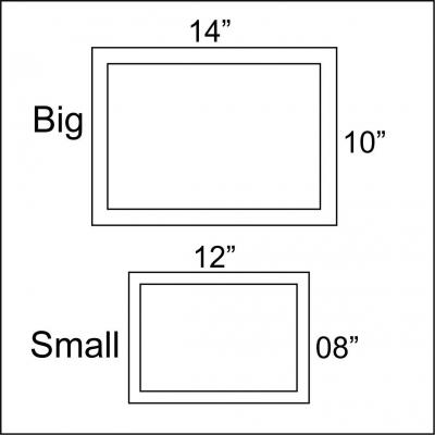 Neerja Exclusive Map Design Digitally Printed Wooden Trays set of 2