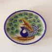 Jaipur Blue Pottery Handmade Peacock design Wall Hanging  Plate 8 inches