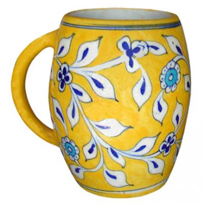 Neerja Yellow Print Beer Mug