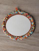 KALBELIYA HANDMADE MIRROR 8" WITH COTTON THREAD WORK