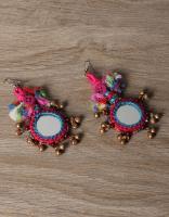 KALBELIYA HANDMADE EARRING WITH MIRROR / GUNGROO WORK