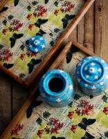 Neerja Exclusive Butterfly Design Digitally Printed Wooden Trays set of 2