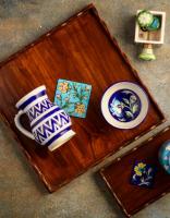 Neerja Exclusive Wooden tile tray 12x12 inch