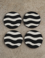 Neerja Black and White design coasters